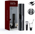 Rechargeable Electric Wine Opener Set with Foil Cutter, Vacuum Stopper and Wine Aerator Pourer M594625