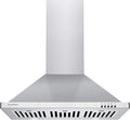 30 inch Stainless Steel Wall Mounted Range Hood with 3 Speed Exhaust Fan Baffle Filters Ducted and Ductless Convertible J68006