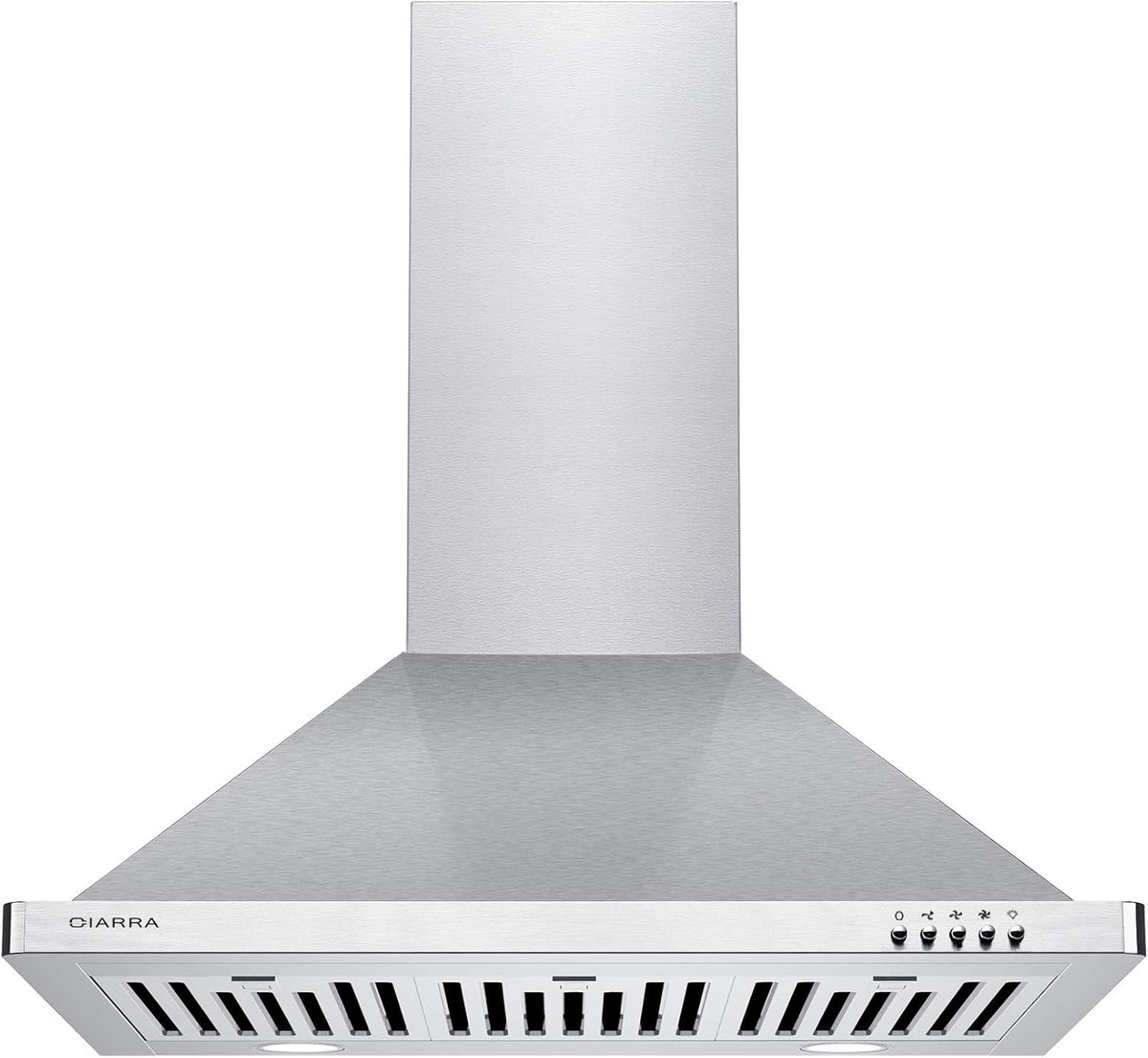 30 inch Stainless Steel Wall Mounted Range Hood with 3 Speed Exhaust Fan Baffle Filters Ducted and Ductless Convertible J68006