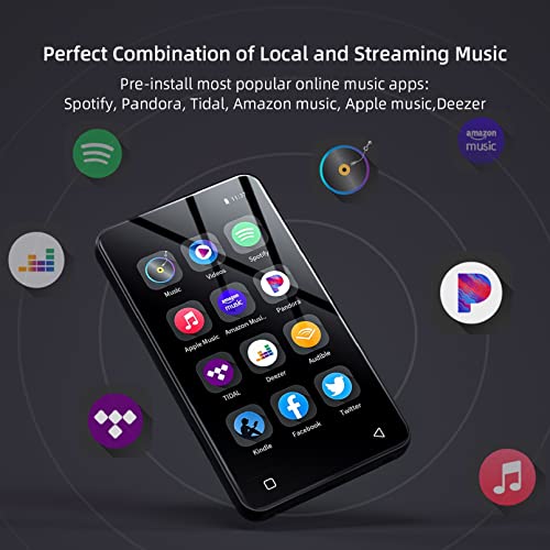 Black 4" Touch Screen MP3 Player with Bluetooth and WiFi G44741