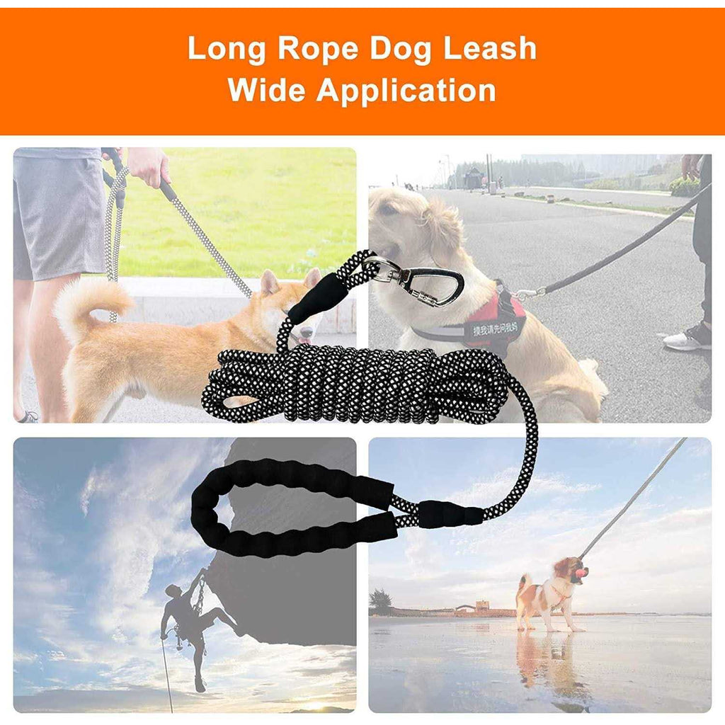 Rope Dog Leash with Swivel Lockable Hook I8369