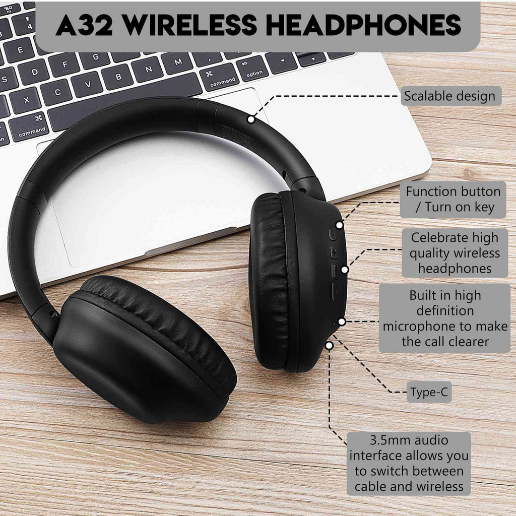 Wireless Bluetooth Over The Ear Headphones with Mic C2935