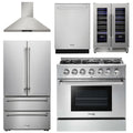 36 Gas Range, Range Hood, Refrigerator, Dishwasher, Wine Cooler Q842016