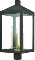 3 Light Bronze Outdoor Post Top Lantern V460