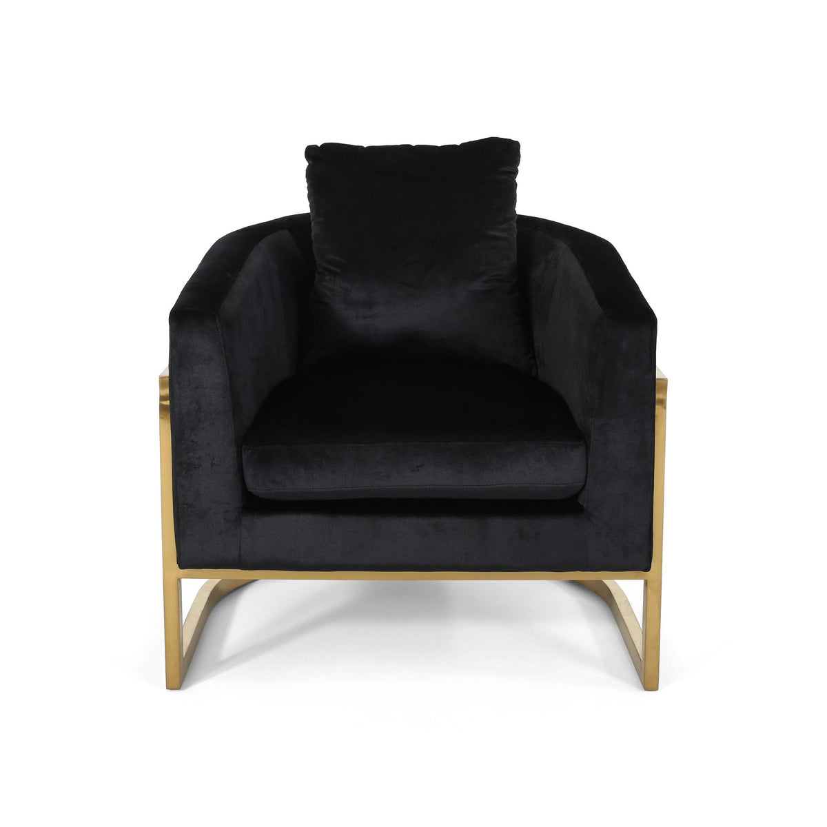 Emerald Velvet Armchair with Stainless Steel Frame L963522