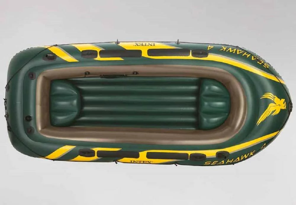 Inflatable 4 Person Boat Set with Oars & Air Pump 2 Pack L81676
