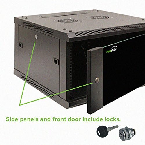 15U Wall Mount Audio Video Rack Cabinet with Glass Door S1930