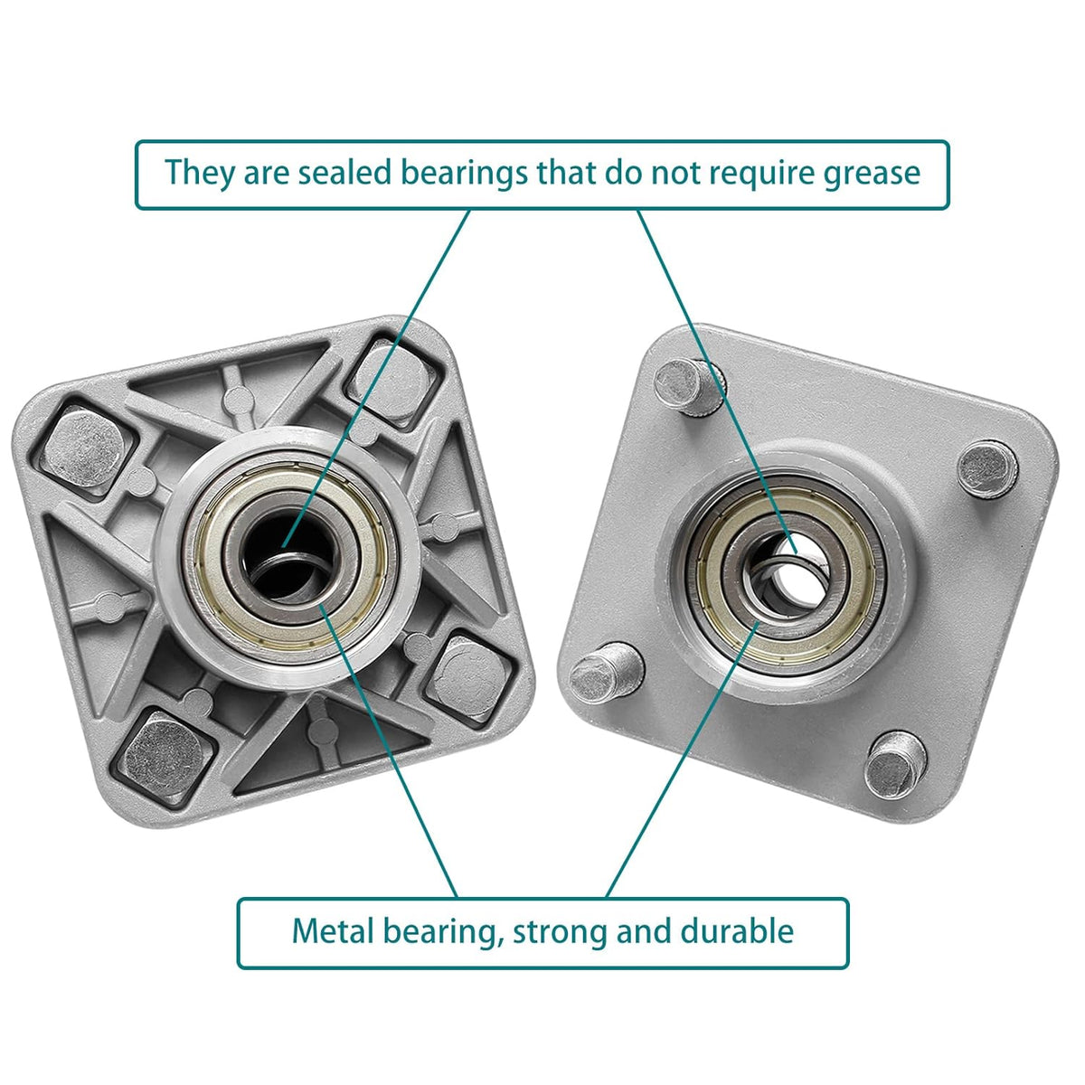 Front Wheel Hub Kit with Bearings Seals 2Pcs A801