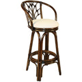 Antique Finish Swivel Rattan Counterstool N56263