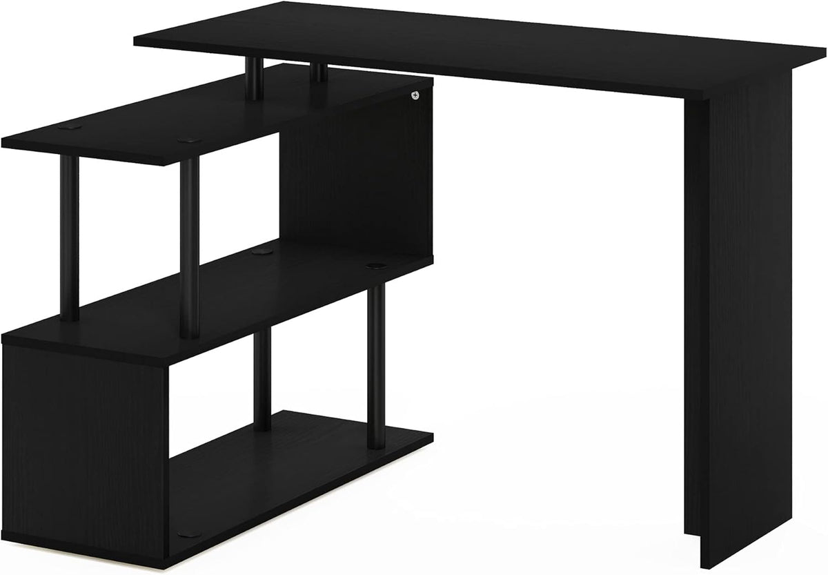 L-Shape Computer Desk with 3-Tier Shelves I97744