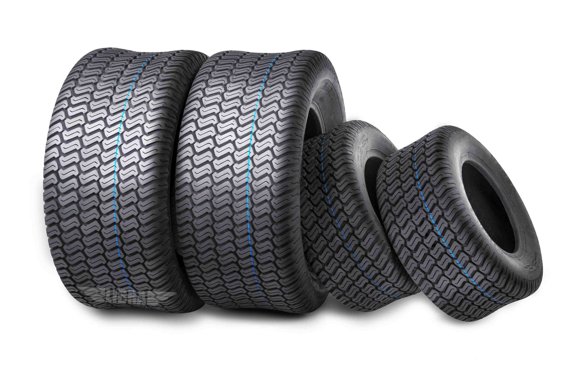 Set of 4 Lawn Mower Turf Tires 15x6-6 Front & 20x10-8 Rear J8375