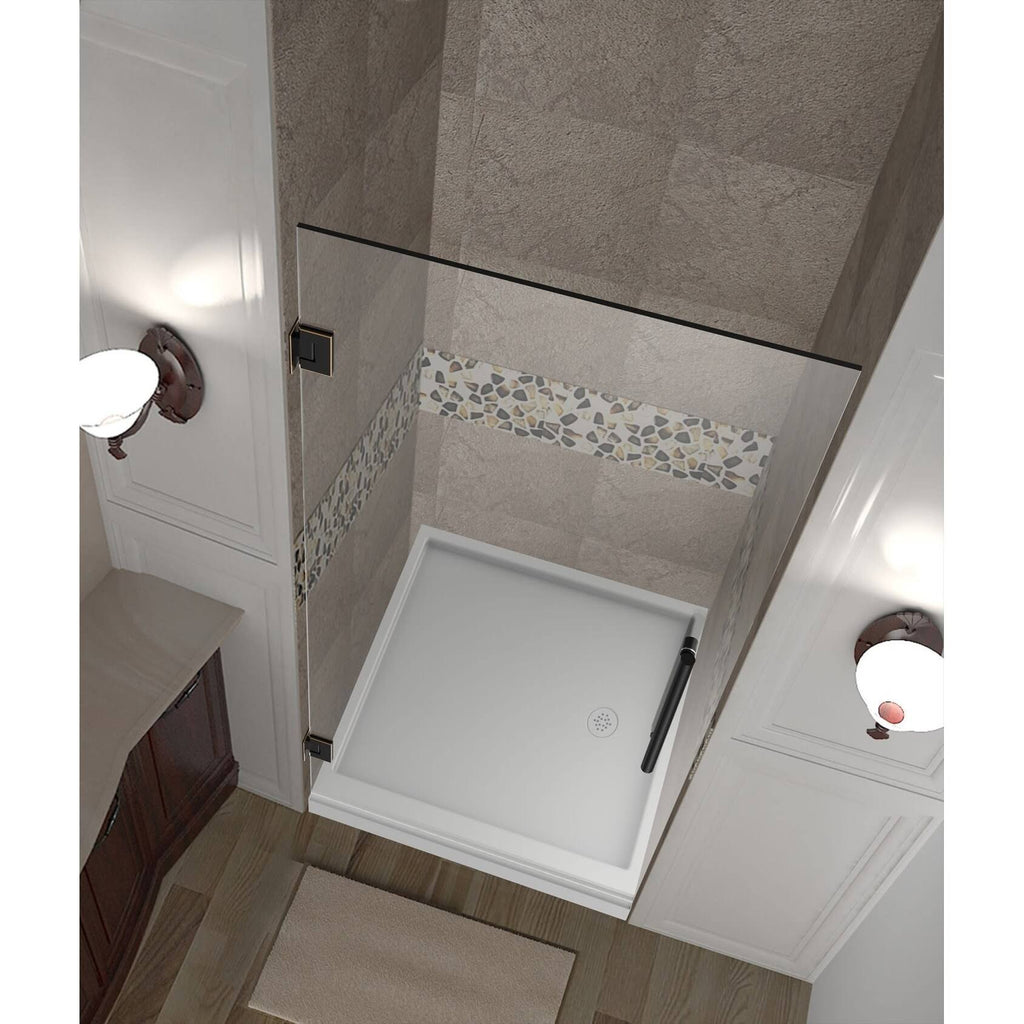 Chrome Frameless Hinged Shower Door L347