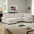 120" U-Shaped Corner Sectional Linen Fabric Sofa Y705
