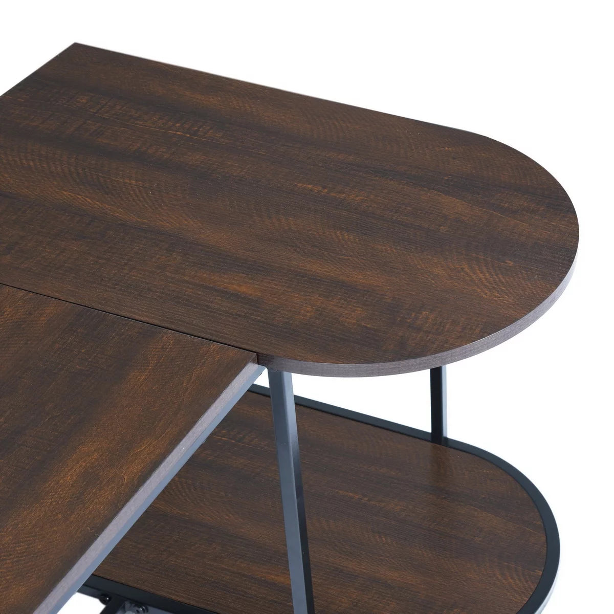 47.2'' Rectangular Wood Grain Top Coffee Table with Metal Frame X930