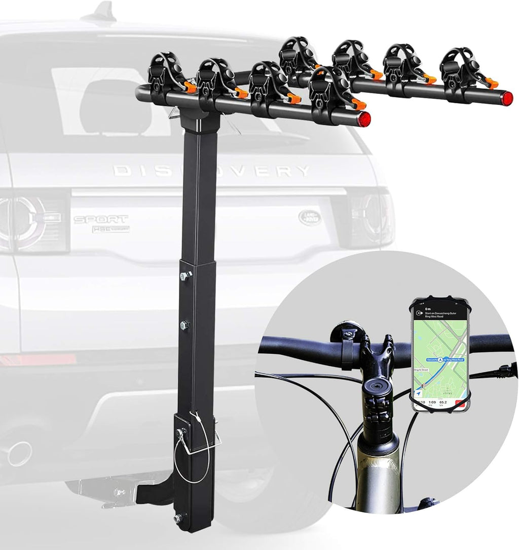Double Foldable Bike Hitch Rack with 2'' Hitch Receiver, Pack of 2 U733