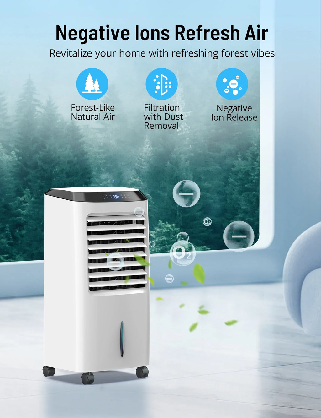 4-in-1 Evaporative Air Cooler with Remote J1647