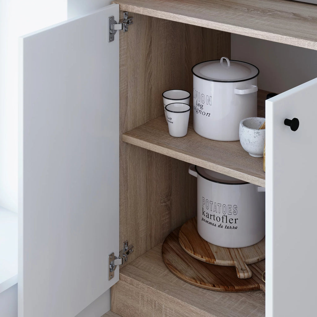 White Pantry Kitchen Storage Cabinet N987098