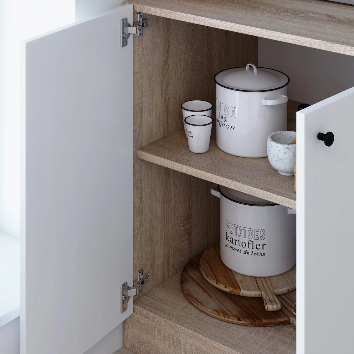 White Pantry Kitchen Storage Cabinet N987098