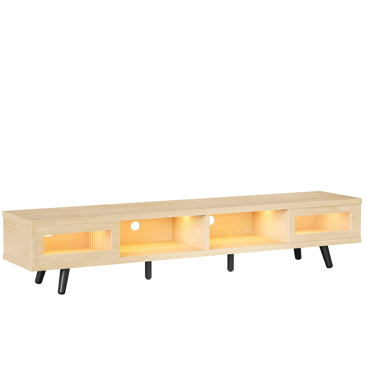 70 LED TV Stand with Sliding Glass Door L9630