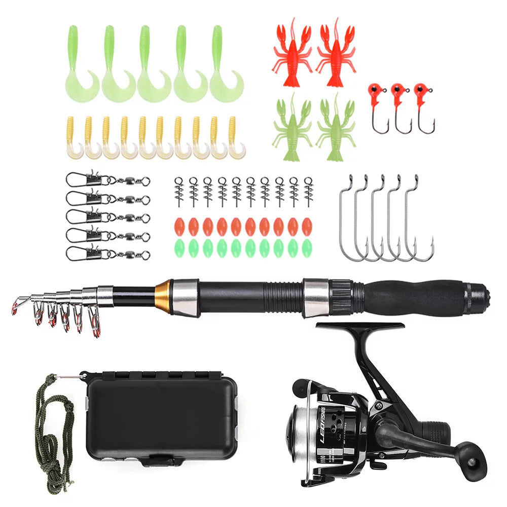 Fishing Rod Reel Combo Full Kit U3134