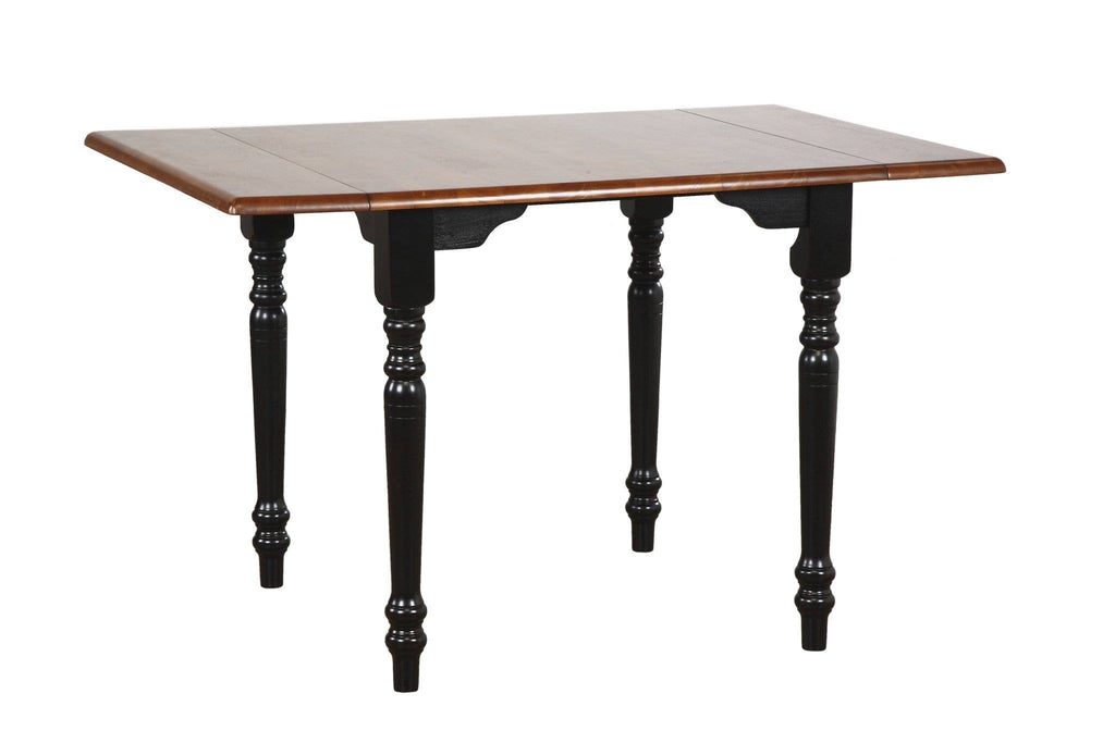 Black Cherry 3 Piece Drop Leaf Dining Set with Arrowback Chairs I184407
