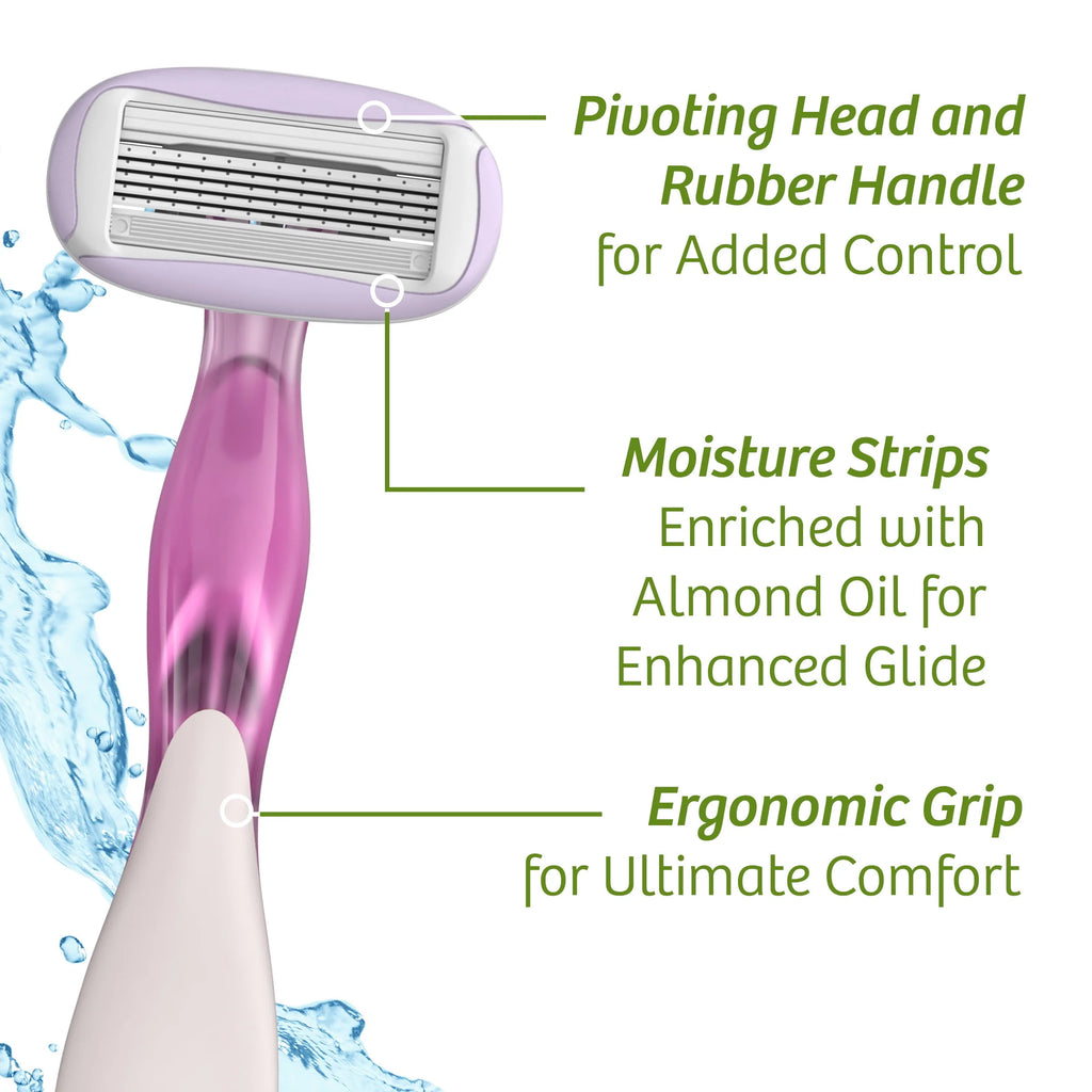 2 Count 5-Blade Scented Disposable Razors S3613