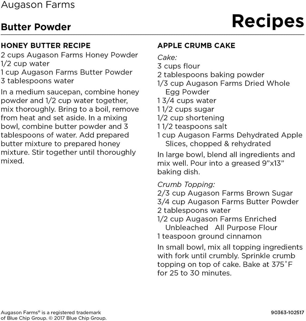 Butter Powder 2 lbs 4 oz No. 10 Can U44421