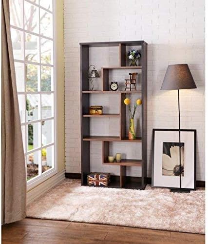 Espresso Walnut Cube Bookcase D648