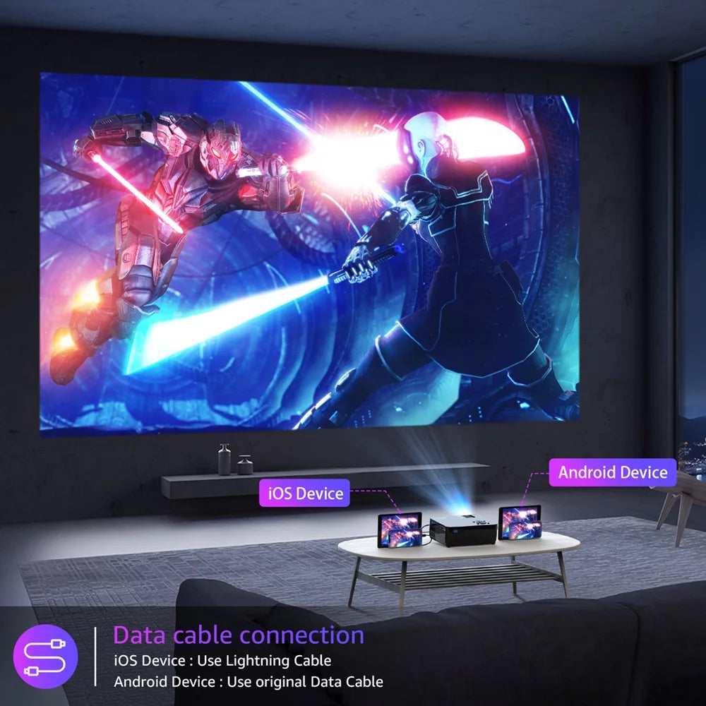 5G WiFi Bluetooth 1080P LCD Projector O949