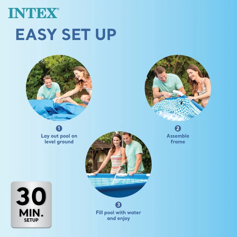 14.75' x 33 Rectangular Frame Above Ground Swimming Pool W7999