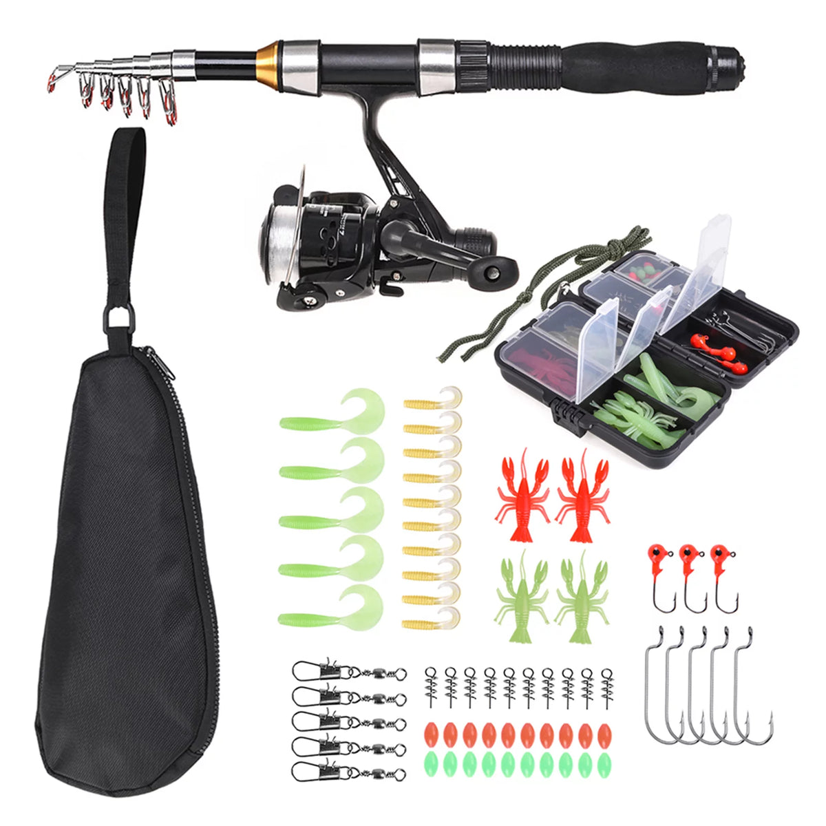 Fishing Rod Reel Combo Full Kit U3134