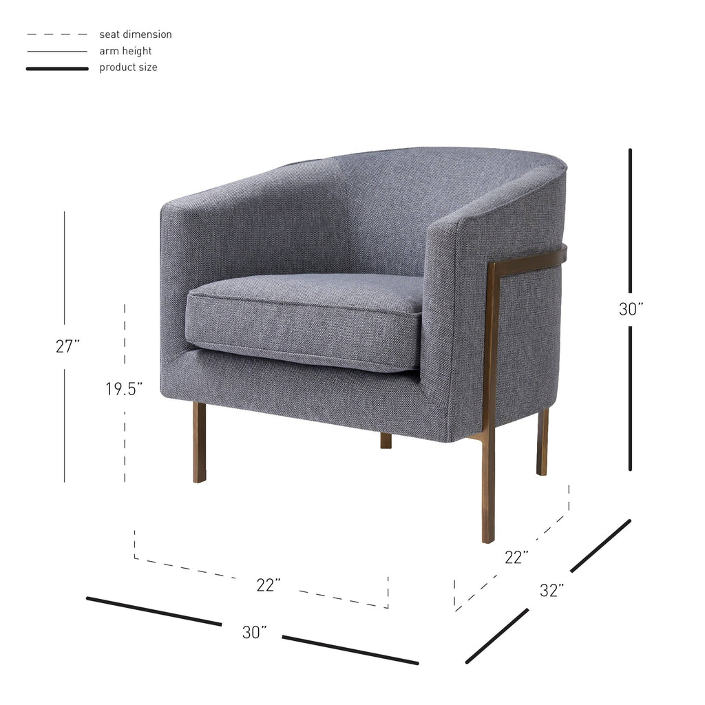 Fabric Accent Chair, Gray C283873