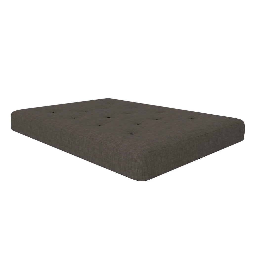 Full True Black Polyester Linen Futon Mattress U586