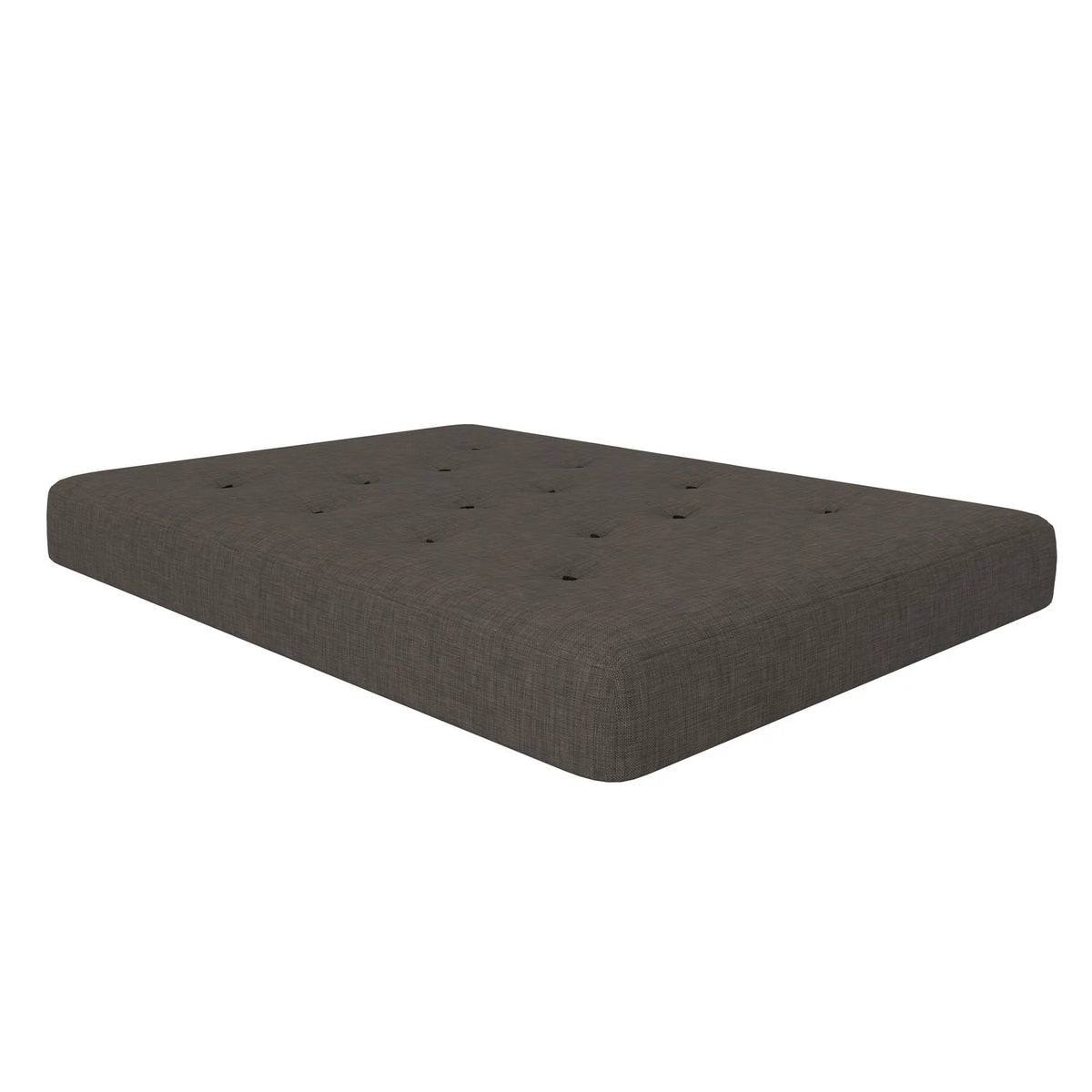 Full True Black Polyester Linen Futon Mattress U586