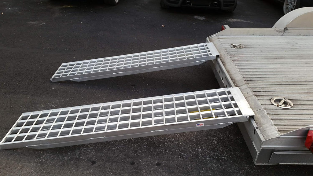 Aluminum Ramp Set, 60in.L x 12in.W, 5,000 lb. Capacity Per Pair F374