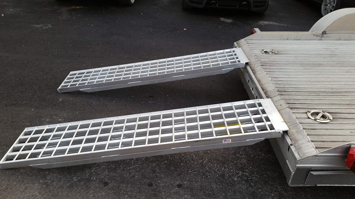 Aluminum Ramp Set, 60in.L x 12in.W, 5,000 lb. Capacity Per Pair F374
