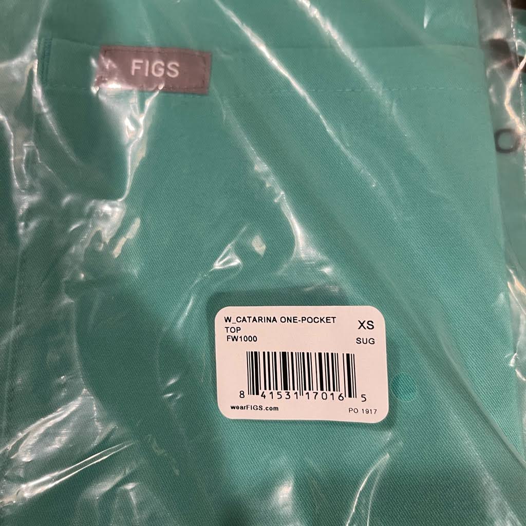 XS Surgical Green One Pocket Scrub Top Z766