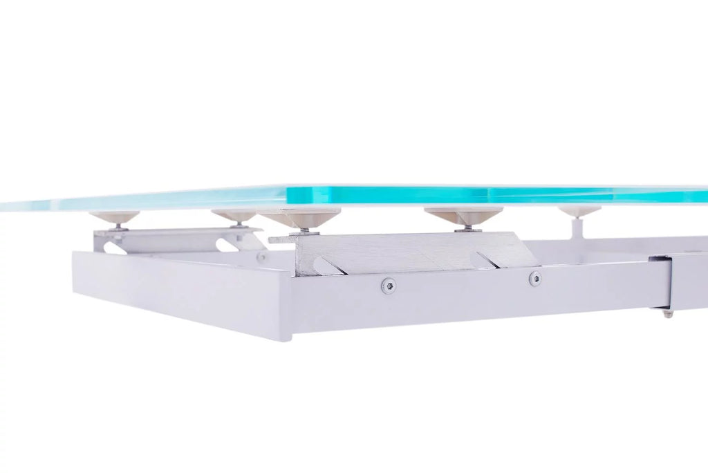 White Extendable Glass Dining Table C640228