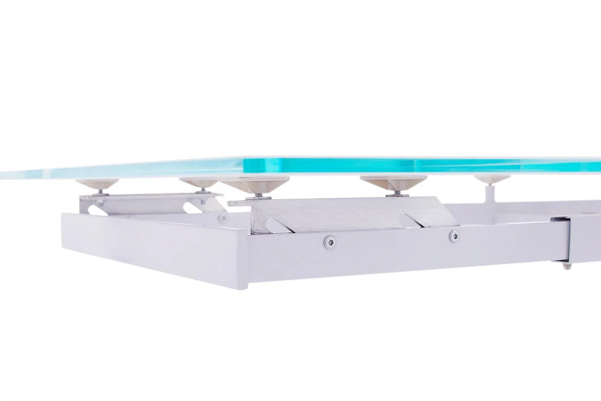 White Extendable Glass Dining Table C640228