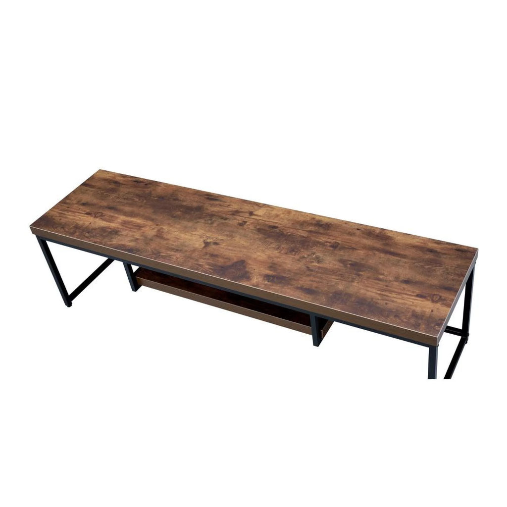 Weathered Oak Black Tv Stand K78102