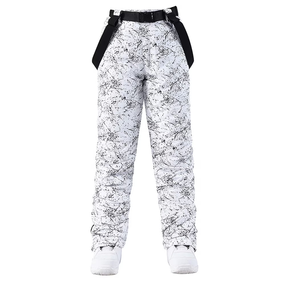 Waterproof Ski Pants with Adjustable Waist and Reinforced Knees J6218