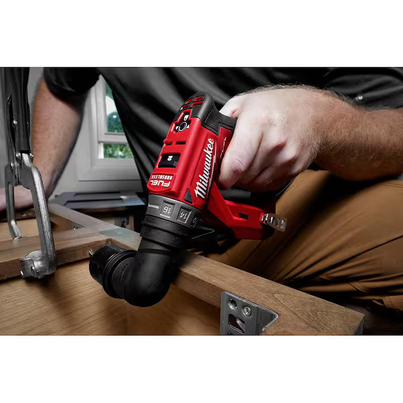 12V Lithium-Ion Brushless Cordless 4-in-1 Interchangeable 3/8 in. Drill Driver Kit with Right Angle Drill T877066