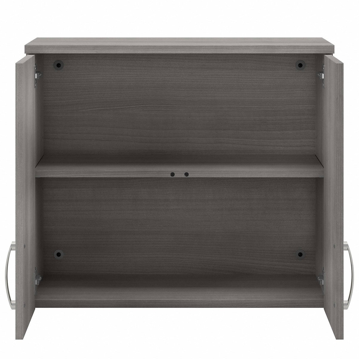 Platinum Gray Wall Cabinet with Doors and Shelves P757