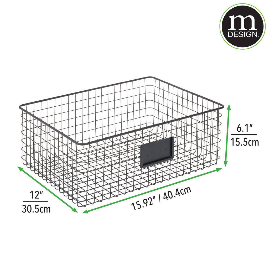 Black 4 Pack Metal Food Storage Basket G27560