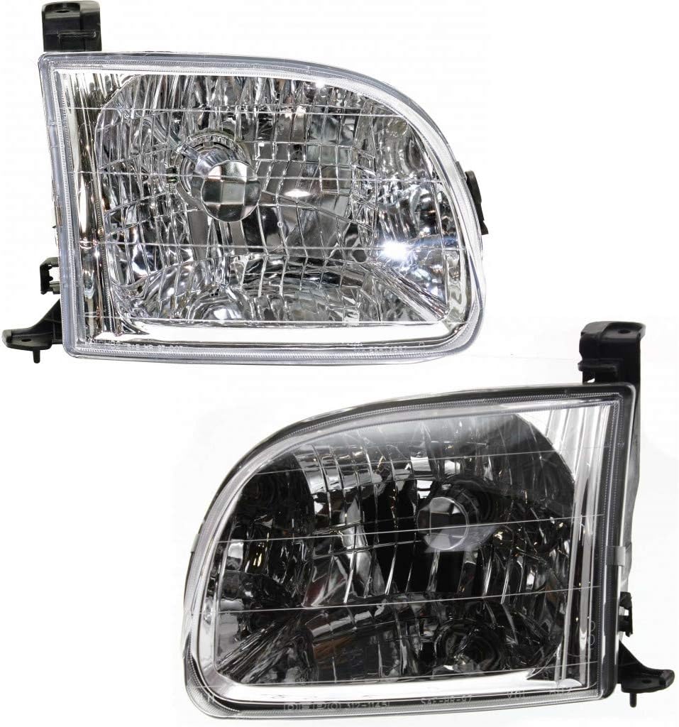 Driver and Passenger Side Headlight with Bulbs for Toyota Tundra O2718