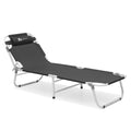 Black Portable Folding Camping Cot with Carry Bag K8853