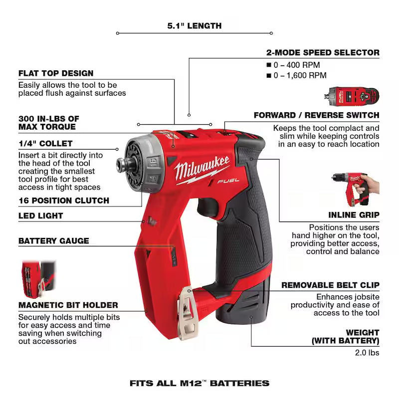 12V Lithium-Ion Brushless Cordless 4-in-1 Interchangeable 3/8 in. Drill Driver Kit with Right Angle Drill T877066
