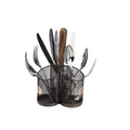 Wood 3 Section Utensil Caddy C278