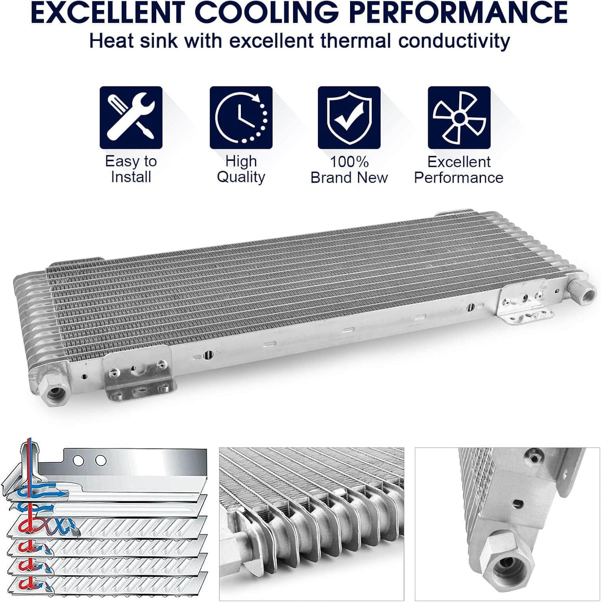 Transmission Oil Cooler Kit with Mounting Hardware D264