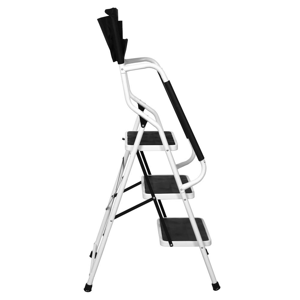 Folding 3-Step Safety Step Ladder with Padded Side Handrails V132
